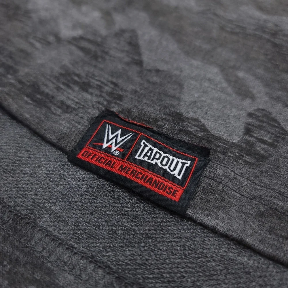 Tapout WWE Mens Camo T-Shirt Grey‎ Camouflage Performance Crew Neck Large NWT